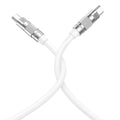 XO NB-Q228B OD6.0 ΚΑΛΩΔΙΟ ΦΟΡΤΙΣΗΣ SILICONE PD60W TYPE-C ΣΕ TYPE-C L=1.2M, ΛΕΥΚΟ