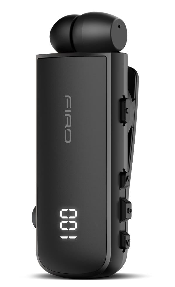 FIRO H16J BUSINESS BLUETOOTH RETRACTABLE EARPHONE ΜΕ ΟΘΟΝΗ, ΜΑΥΡΟ