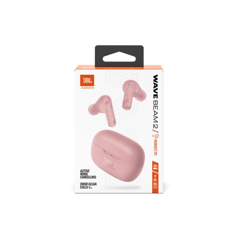 True Wireless Ακουστικά Bluetooth JBL Wave Beam 2 Ροζ