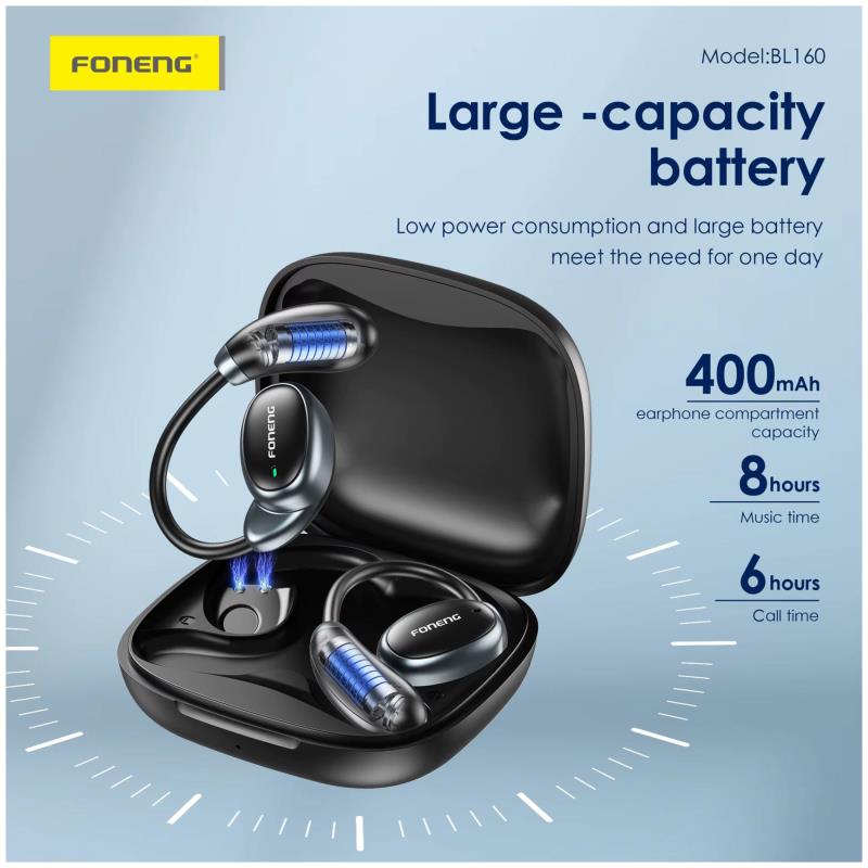 True Wireless Ακουστικά Bluetooth Foneng OWS BL160 Μαύρο