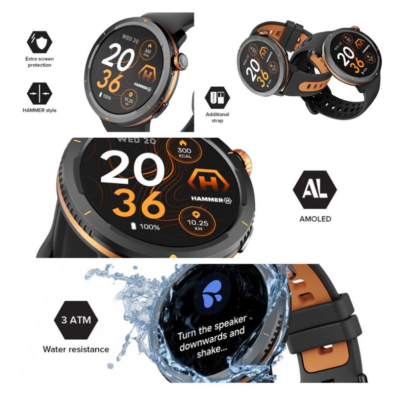 Smartwatch Hammer Watch 2 Lite 1.43" Μαύρο