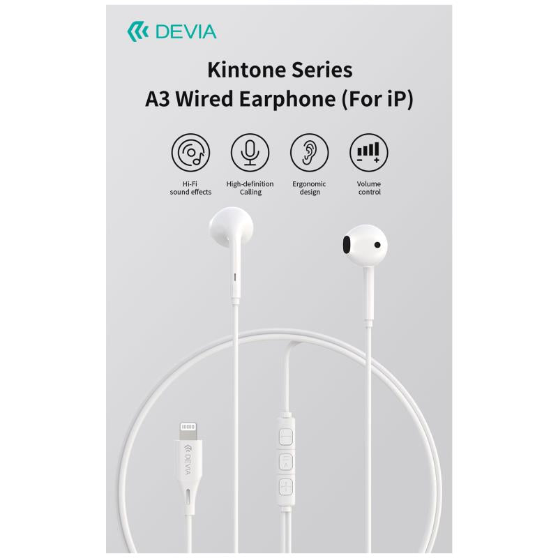 Hands Free Stereo A3 Devia EM102 iP Kintone Λευκό