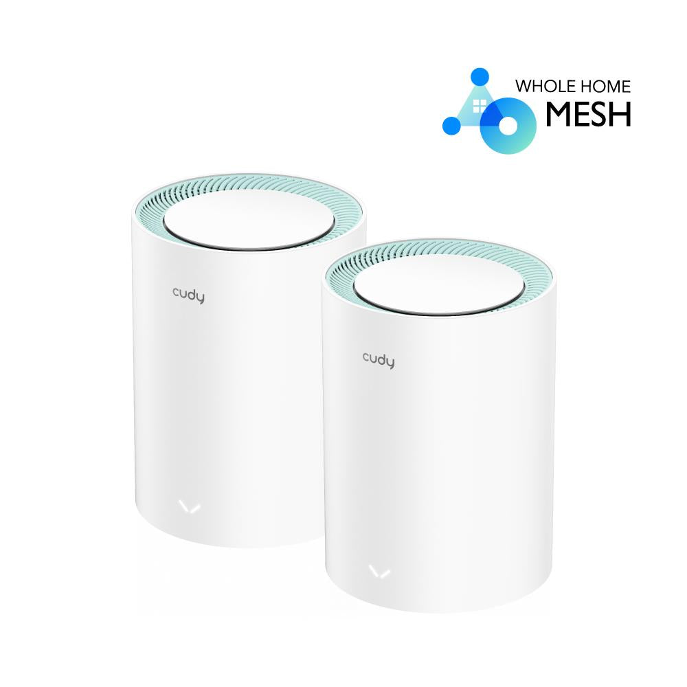 CUDY M1300 AC1200 DUAL BAND WIFI MESH SYSTEM, 2 PACK
