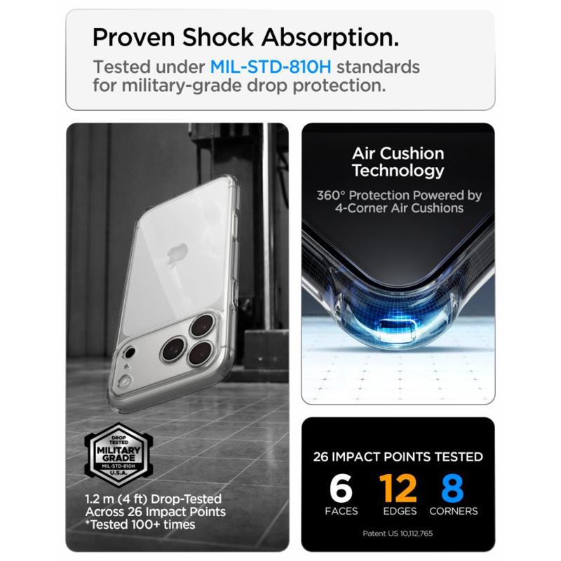 Θήκη TPU & PC Spigen Apple iPhone 18 Pro Max/ 17 Pro Max Ultra Hybrid Διάφανο