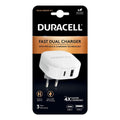Φορτιστής Ταξιδίου Ταχείας Φόρτισης Duracell με Διπλή  Έξοδο USB A & USB C PD 30W Λευκό