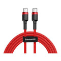 Καλώδιο Σύνδεσης USB 2.0 Baseus Cafule USB C σε USB C Flash PD 60W 2m Κόκκινο