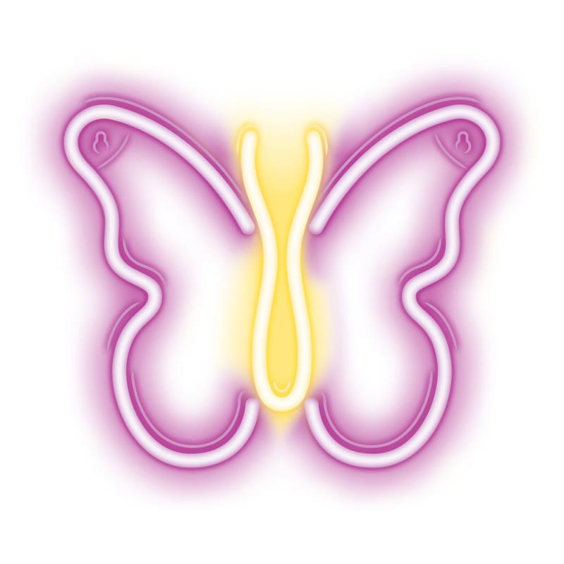 Neon LED Neolia NNE03 BUTTERFLY (USB & On/Off) Ροζ - Κίτρινο
