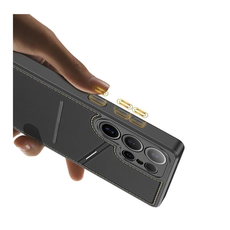 Θήκη Δερμάτινη Dux Ducis Samsung Galaxy S25 Ultra 5G 3 σε 1 Magnetic με Stand Rafi II Μαύρο