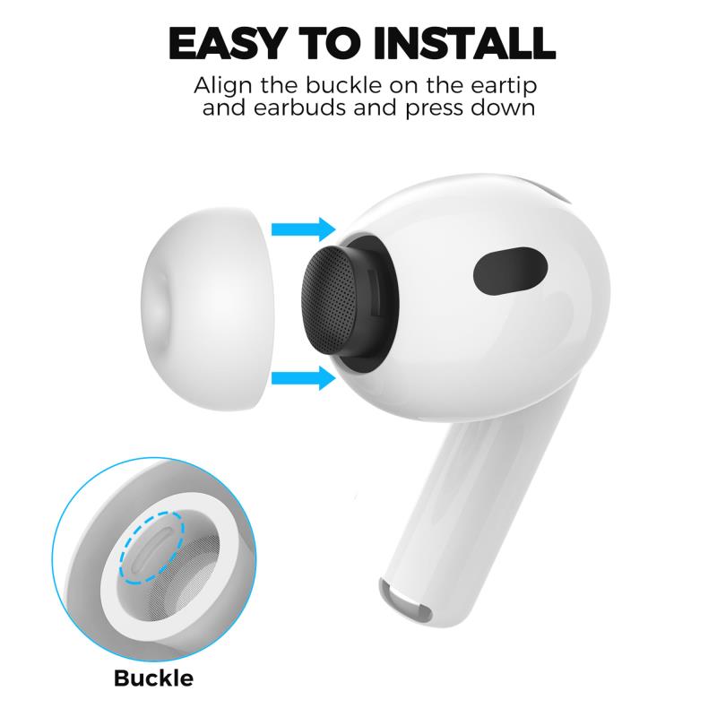 Eartips Σιλικόνης AhaStyle WG187 Apple AirPods Pro 3 S/ M/ L Λευκό (3 ζεύγη)
