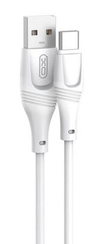 XO NB238 ZEUS ΚΑΛΩΔΙΟ ΦΟΡΤΙΣΗΣ ΣΙΛΙΚΟΝΗΣ TYPE-C, ΛΕΥΚΟ, 1Μ