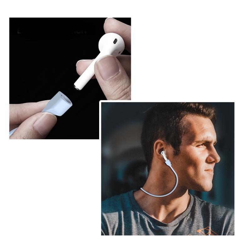 Strap Λαιμού Σιλικόνης AhaStyle PT74 Apple AirPods Magnetic Γαλάζιο