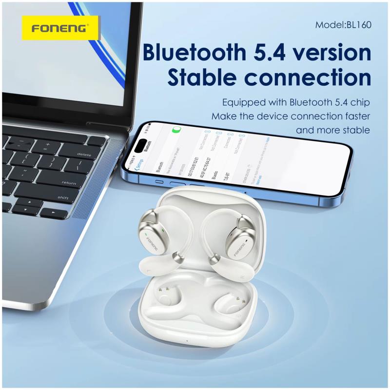 True Wireless Ακουστικά Bluetooth Foneng OWS BL160 Μαύρο