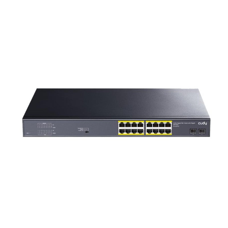 CUDY GS1020PS2 16 Port + 2 Gigabit SFP POE+ Switch, 200W