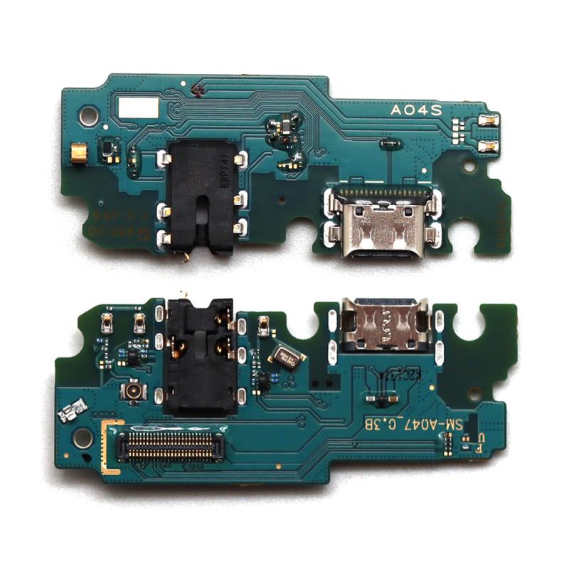 Πλακέτα Samsung A047F Galaxy A04s με Επαφή Φόρτισης, Επαφή Hands Free & Μικρόφωνο (Original)