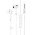 HOCO M109 ΑΚΟΥΣΤΙΚΑ HANDSFREE 3,5mm SUNNY ME ΧΕΙΡΙΣΤΗΡΙΟ ΣΤΟ ΚΑΛΩΔΙΟ, ΛΕΥΚΟ