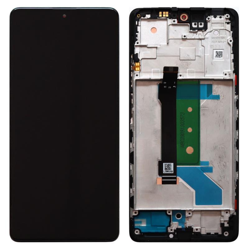 Οθόνη με Touch Screen & Μεσαίο Πλαίσιο Xiaomi Redmi Note 12 Pro Plus 5G Μαύρο (Original)
