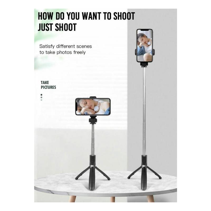 Ασύρματο Selfie Stick & Τρίποδο XO SS08 Μαύρο