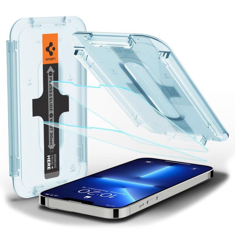 Tempered Glass Full Face Spigen Glas.tR EZ-FIT Apple iPhone 13/ 13 Pro/ 14/ 16e (2 τεμ.)