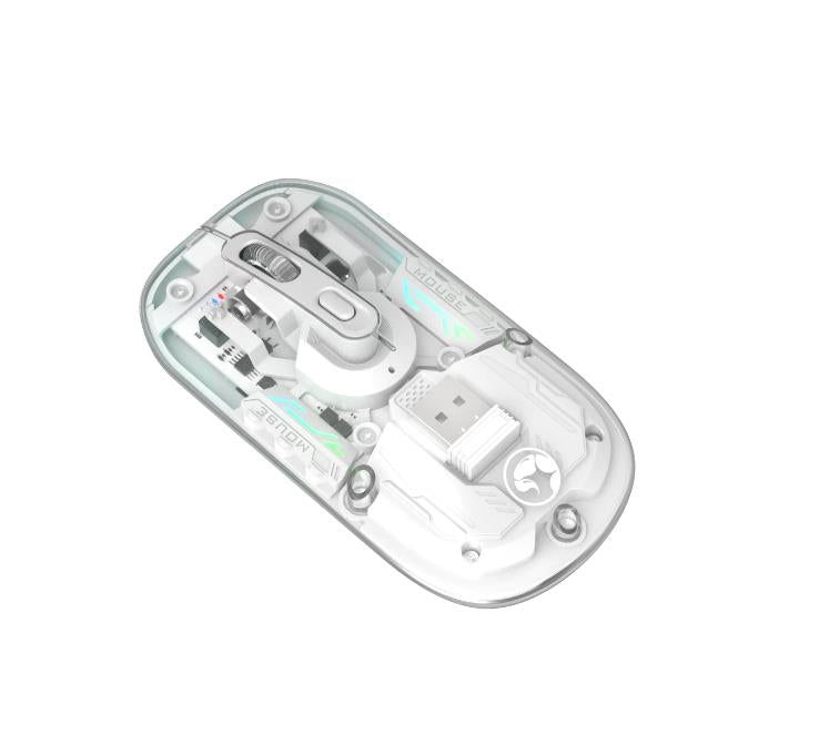 MARVO ΠΟΝΤΙΚΙ M808W ΔΙΑΦΑΝΟ ΑΣΥΡΜΑΤΟ 2.4G+BT, RGB, ΑΘΟΡΥΒΟΙ ΔΙΑΚΟΠΤΕΣ