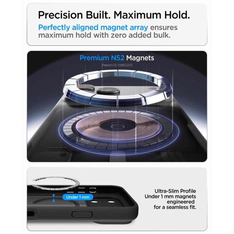 Θήκη TPU & PC Spigen Apple iPhone 18 Pro/ 17 Pro MagSafe Ultra Hybrid Frost Μαύρο