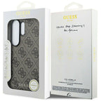 Θήκη PU Guess Samsung Galaxy S26 Ultra Hardcase Classic Logo Charm 4G Καφέ