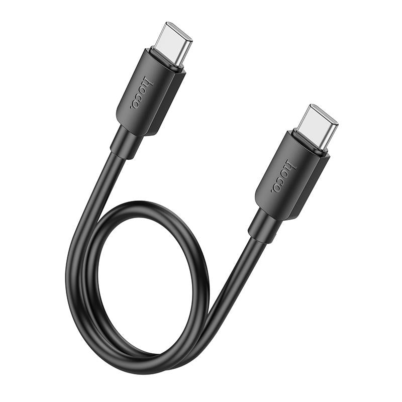 HOCO X96 ΚΑΛΩΔΙΟ ΜΕΤΑΦΟΡΑΣ ΔΕΔΟΜΕΝΩΝ 60W HYPER TYPE-C ΣΕ TYPE-C, 0.25m, ΜΑΥΡΟ