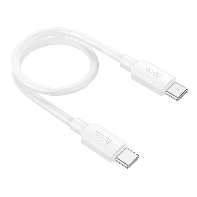 HOCO X96 ΚΑΛΩΔΙΟ ΜΕΤΑΦΟΡΑΣ ΔΕΔΟΜΕΝΩΝ 60W HYPER TYPE-C ΣΕ TYPE-C, 0.25m, ΛΕΥΚΟ