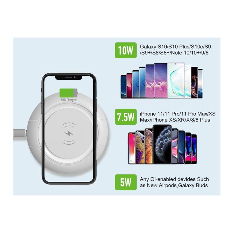 Ασύρματος Φορτιστής Devia EA242 V3 15W για Smartphones Allen Λευκό
