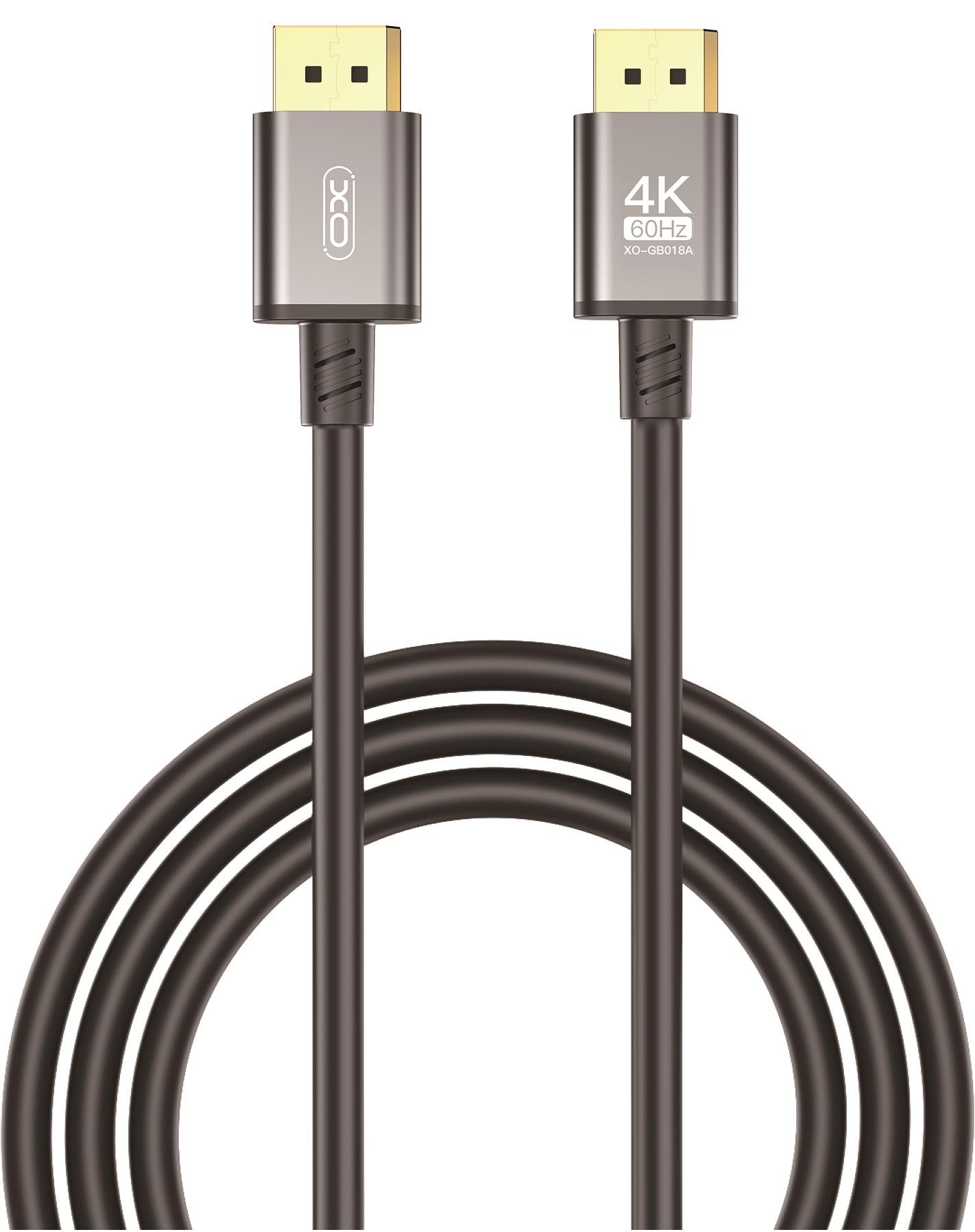 XO GB018A ΚΑΛΩΔΙΟ DISPLAY PORT MALE-MALE, 4K, 60HZ, 3m