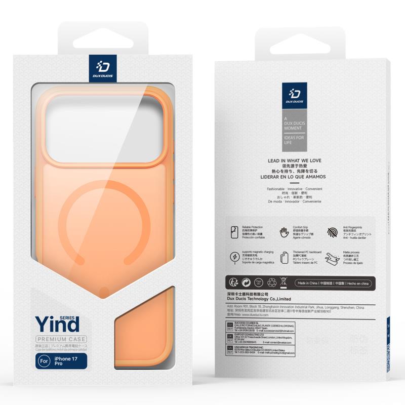 Θήκη TPU & PC Dux Ducis Apple iPhone 17 Pro Magnetic MagSafe (Open Ring Version) Yind Γαλάζιο