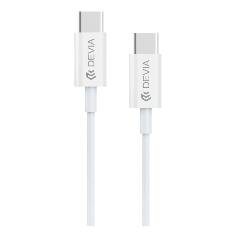Καλώδιο Σύνδεσης USB 2.0 Devia EC042 USB C σε USB C PD 60W 1.2m Smart Λευκό