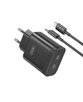 XO L105 ΦΟΡΤΙΣΤΗΣ, 35W, 2 ΘΥΡΕΣ PD, ΜΕ ΚΑΛΩΔΙΟ LIGHTNING, ΜΑΥΡΟΣ (NB-Q189A)