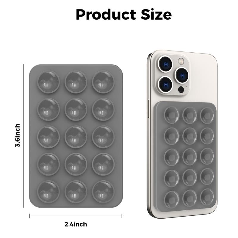 Βάση Στήριξης με Βεντούζα Magnetic Ahastyle PT-CY202 για Smartphones Σκούρο Γκρι