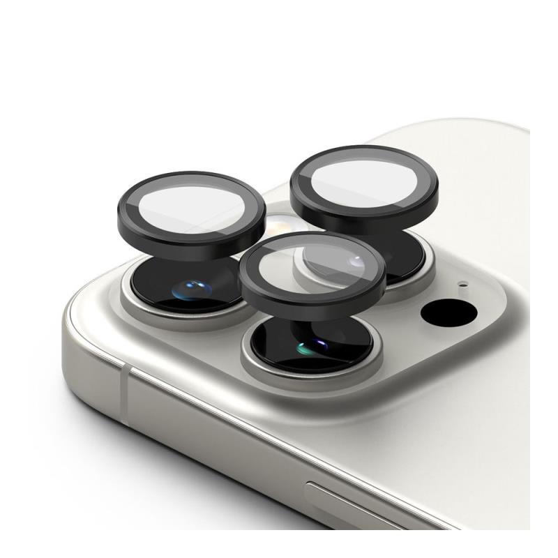 Tempered Glass Ringke Lens Frame για Τζαμάκι Κάμερας Apple iPhone 16 Pro/ 16 Pro Max/ 17 Pro/ 17 Pro Max Μαύρο (2 τεμ.)