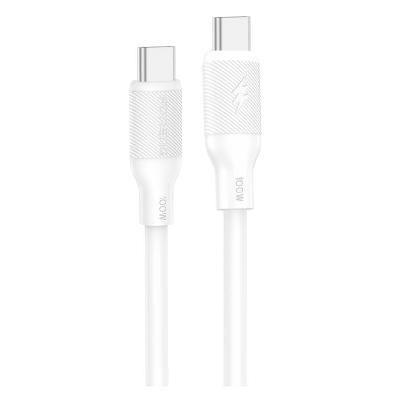Καλώδιο Σύνδεσης USB 2.0 Foneng X80 USB C σε USB C 100W 1m Λευκό