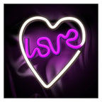 Neon LED Neolia NNE02 LOVE HEART (USB & On/Off) Μωβ - Λευκό