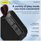 Φορητό Ηχείο Bluetooth Foneng M3 Deep Bass BT 5.4 2400mAh 10W Μαύρο