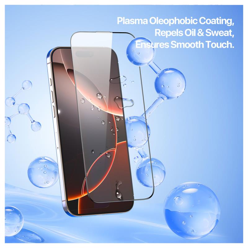 Tempered Glass 2.5D Dux Ducis Apple iPhone 16 Pro Max με Dust-free Auto Alignment Kit Roga Μαύρο (1 τεμ.)