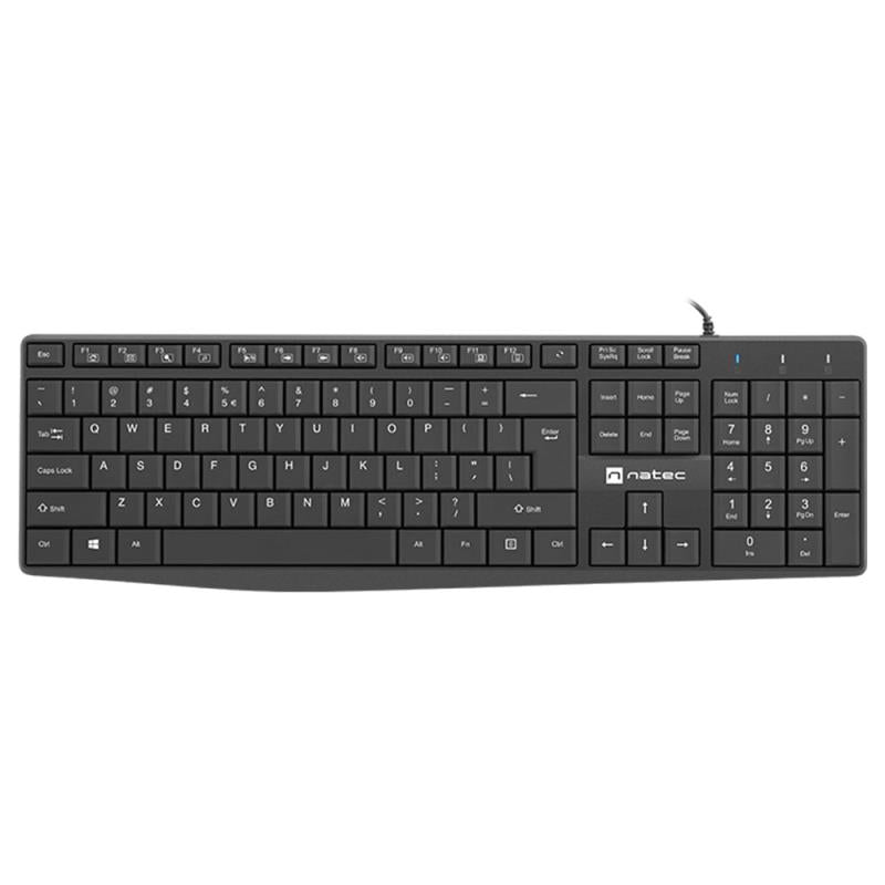 Ενσύρματο Πληκτρολόγιο Natec Nautilus NKL-1950 US Slim Μαύρο