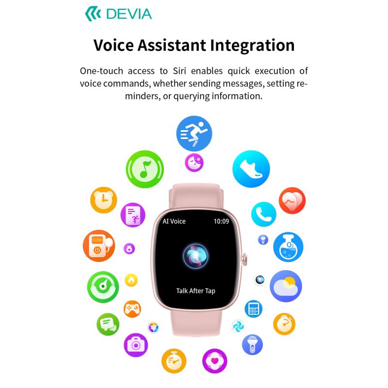 Smartwatch Devia WT5 1.83" Ροζ