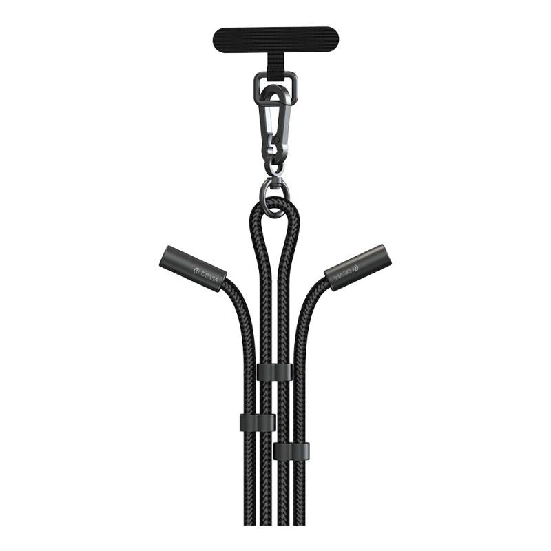 Καλώδιο Σύνδεσης USB 2.0 Woven Adjustable Lanyard Devia EC658 USB C σε Lightning PD 27W 1.6m Extreme Μαύρο