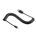 Καλώδιο HTC USB A σε Micro USB Σπιράλ 1m Μαύρο (Ασυσκεύαστο)