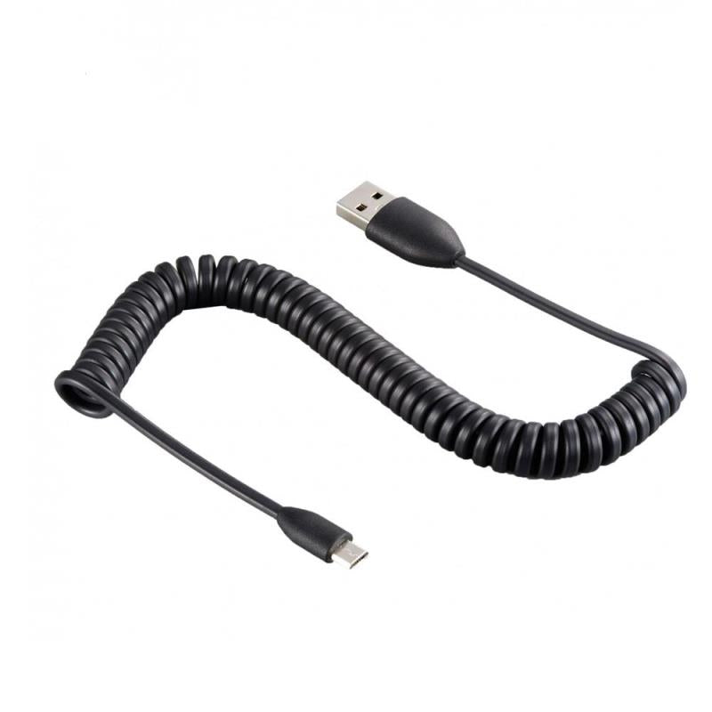 Καλώδιο HTC USB A σε Micro USB Σπιράλ 1m Μαύρο (Ασυσκεύαστο)