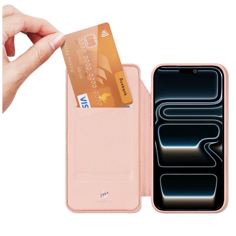 Θήκη Flip Dux Ducis Apple iPhone 17 Pro Max Skin Pro Ροζ