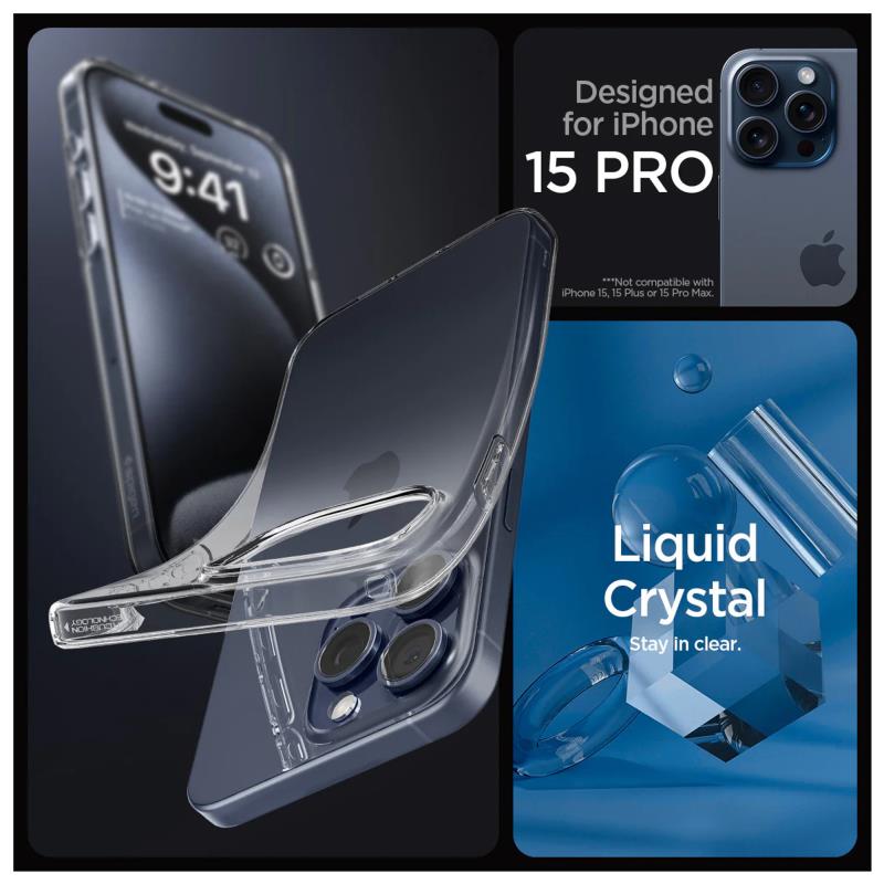 Θήκη TPU Spigen Liquid Crystal Apple iPhone 15 Pro Διάφανο