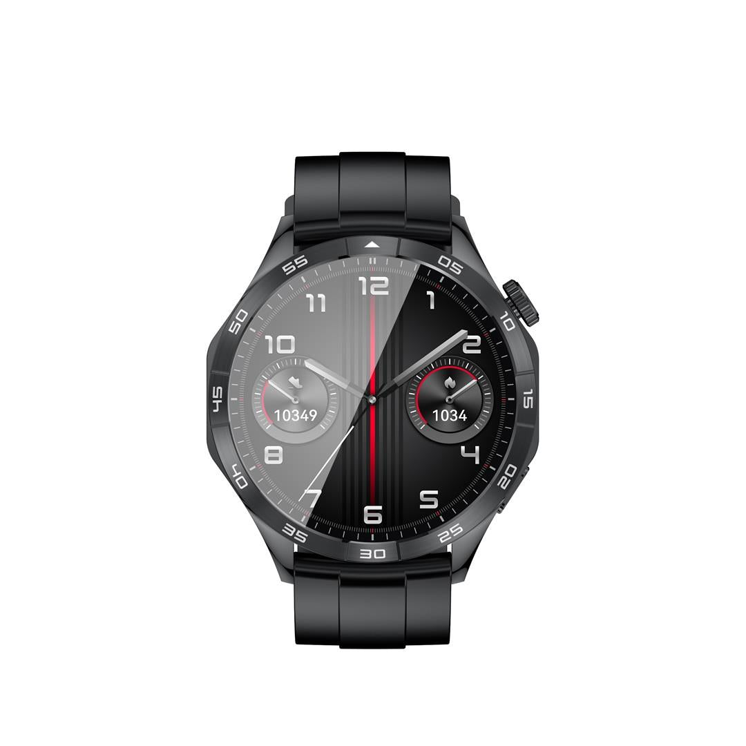 XO WATCH4 SMART WATCH, AMOLED, ΚΛΗΣΗ, ΜΑΥΡΟ