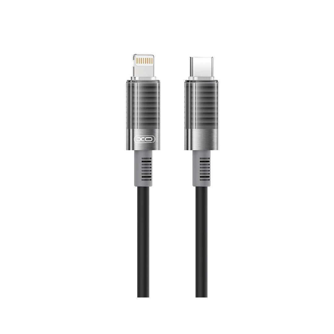 XO NB-Q282A ΚΑΛΩΔΙΟ ΣΙΛΙΚΟΝΗΣ TYPE-C ΣΕ LIGHTNING 30W, ΜΑΥΡΟ
