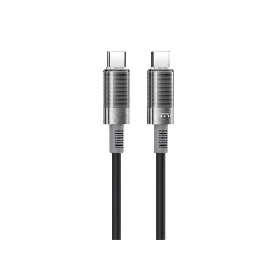 XO NB-Q282B ΚΑΛΩΔΙΟ ΣΙΛΙΚΟΝΗΣ TYPE-C ΣΕ TYPE-C 60W, ΜΑΥΡΟ