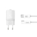 XO L143 ΦΟΡΤΙΣΤΗΣ PD20W, 1 ΘΥΡΑ TYPE-C, ΜΕ ΚΑΛΩΔΙΟ LIGHTNING, ΛΕΥΚΟΣ