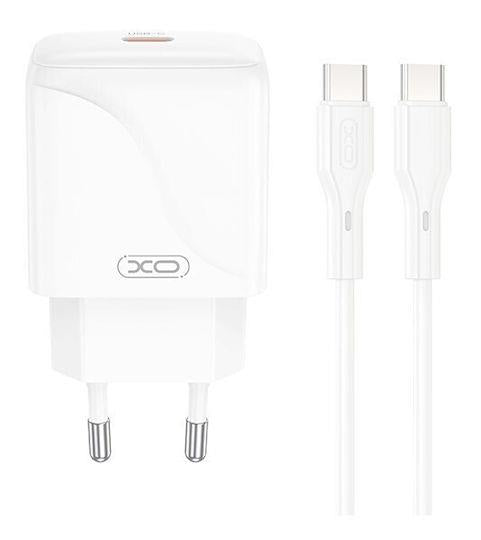 XO L141 ΦΟΡΤΙΣΤΗΣ 20W, 1 ΘΥΡΑ TYPE-C ΜΕ ΚΑΛΩΔΙΟ PD ΣΕ TYPE-C, ΛΕΥΚΟΣ